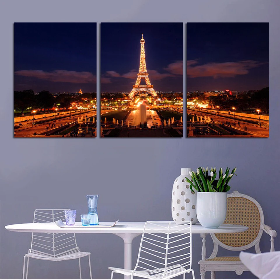 HD Canvas Art Painting For Living Room Wall Decor 3 Pieces La Tour Eiffel Tower Paris City Night
HD Canvas Art Painting For Living Room Wall Decor 3 Pieces La Tour Eiffel Tower Paris City Night