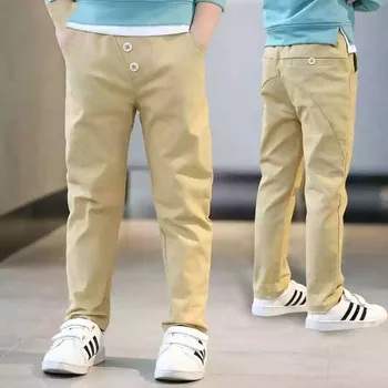 Comfortable soft simple design button elastic waist children's clothing boys spring trousers autumn casual pants
Comfortable soft simple design button elastic waist children's clothing boys spring trousers autumn casual pants