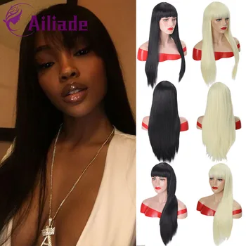 AILIADE Women Long Straight Synthetic Hair Heat Resistant Fiber Daily False Hair Black Synthetic Wigs
AILIADE Women Long Straight Synthetic Hair Heat Resistant Fiber Daily False Hair Black Synthetic Wigs