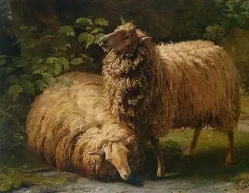 Artists are perfect for painting on canvas, classical painting, animals, sheep
Artists are perfect for painting on canvas, classical painting, animals, sheep
