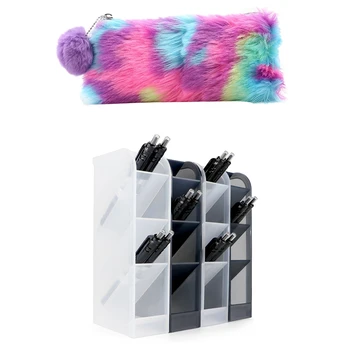 5 Pcs Pencil Case: 1Pcs Cute Plush Rainbow Pencil Case Pen Bag & 4 Pcs Desk Organizer, Pen Organizer Storage Holder
5 Pcs Pencil Case: 1Pcs Cute Plush Rainbow Pencil Case Pen Bag & 4 Pcs Desk Organizer, Pen Organizer Storage Holder