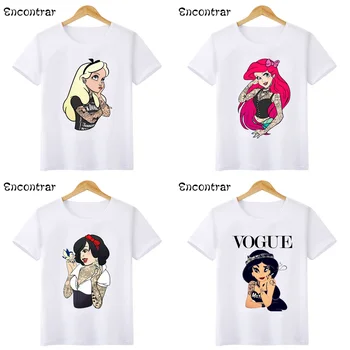 Vogue Tattoo Princess Snow White Jasmine Alice Print T shirt For Girls Baby Kids Cartoon Funny T-shirt Children Clothes,HKP5295
Vogue Tattoo Princess Snow White Jasmine Alice Print T shirt For Girls Baby Kids Cartoon Funny T-shirt Children Clothes,HKP5295