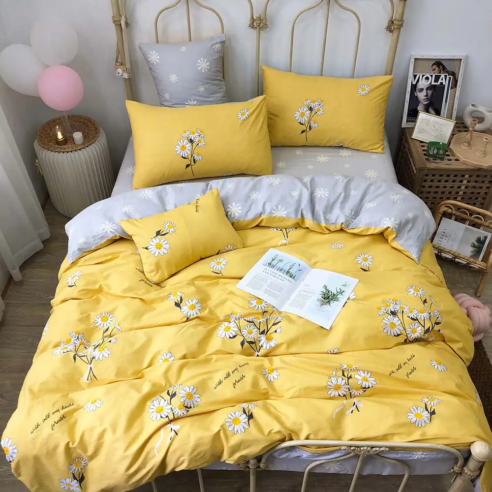 2019 INS White Daisy Yellow Duvet Cover Set Kids Children Flat Sheet Cotton Bedlinens Twin Queen Bedding Sets Pillowcases
2019 INS White Daisy Yellow Duvet Cover Set Kids Children Flat Sheet Cotton Bedlinens Twin Queen Bedding Sets Pillowcases