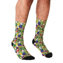 

Men's Funny socks Everybirdy Pattern Parrot Socks harajuku Men Happy hip hop Novelty cute boys Crew Casual Crazy Socks for men