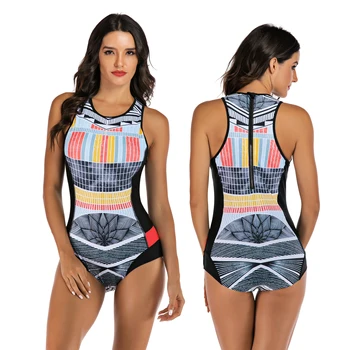 

Sexy Monokini Swimsuits for Women One Piece Swimwear Printed Bathing Suit Sport Spa Surfing Bodysuit Beach Swim Wear Rashguard