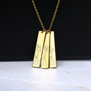 Personalized Engraved Name Symbol Vertical Bar Necklace Stainless Steel Custom Any Letters Initials Sign Pendant Couple Jewelry
Personalized Engraved Name Symbol Vertical Bar Necklace Stainless Steel Custom Any Letters Initials Sign Pendant Couple Jewelry