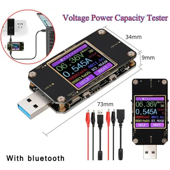 LCD Bluetooth USB Voltage Tester Type C Male Female Crocodile Clip Test Line Power Battery Multimeter
LCD Bluetooth USB Voltage Tester Type C Male Female Crocodile Clip Test Line Power Battery Multimeter