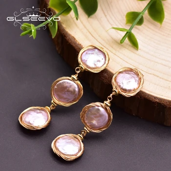 GLSEEVO Real Natural Baroque Purple Pearls Drop Earrings For Women Wedding Luxury Fine Jewellery For Girls Birthday Gifts GE0934
GLSEEVO Real Natural Baroque Purple Pearls Drop Earrings For Women Wedding Luxury Fine Jewellery For Girls Birthday Gifts GE0934