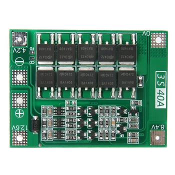 3S 40A 18650 Li-ion Lithium Battery Protection Board 3S Charger PCB BMS Protections Module For Drill Motor 11.1V 12.6V Balance
3S 40A 18650 Li-ion Lithium Battery Protection Board 3S Charger PCB BMS Protections Module For Drill Motor 11.1V 12.6V Balance