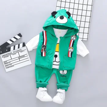Autumn 3pcs 0-4T Cute Toddler Clothes Baby Boy Girl Cartoon Long Sleeve T-shirt Zipper Vest Sweatshirt Trousers Casual Outfits
Autumn 3pcs 0-4T Cute Toddler Clothes Baby Boy Girl Cartoon Long Sleeve T-shirt Zipper Vest Sweatshirt Trousers Casual Outfits