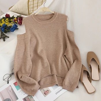 Women's Bottoming Knit Sweater Autumn Winter New Korean Off-the-shoulder O-neck Pullover Sweater Office Lady Full Sweater ML588
Women's Bottoming Knit Sweater Autumn Winter New Korean Off-the-shoulder O-neck Pullover Sweater Office Lady Full Sweater ML588