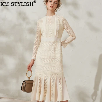 KM STYLISH Women Clothes Vintage Dress Autumn New Lace stitched Chiffon Beige Slim High-waist Elegant Mid-Length Fishtail Dress
KM STYLISH Women Clothes Vintage Dress Autumn New Lace stitched Chiffon Beige Slim High-waist Elegant Mid-Length Fishtail Dress