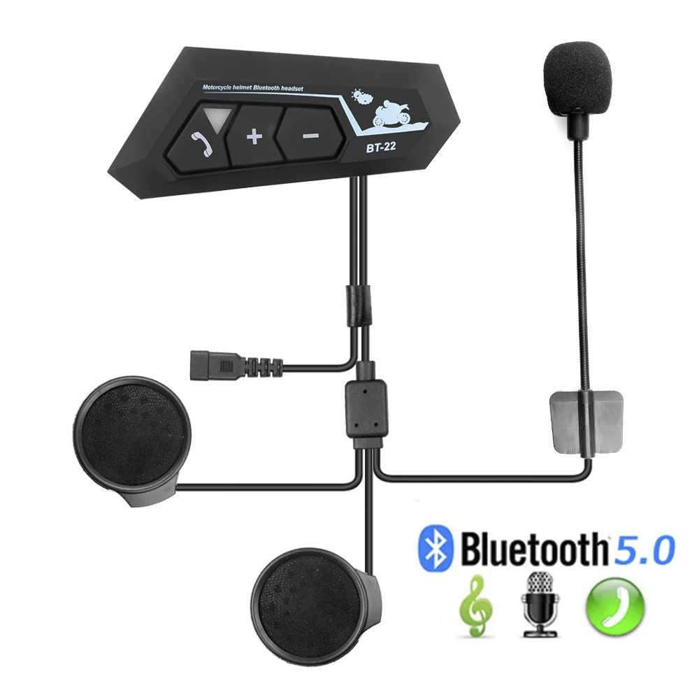 Bluetooth-гарнитура BT22 для мотоциклетного шлема с микрофоном и поддержкой Bluetooth 5,0
Bluetooth-гарнитура BT22 для мотоциклетного шлема с микрофоном и поддержкой Bluetooth 5,0