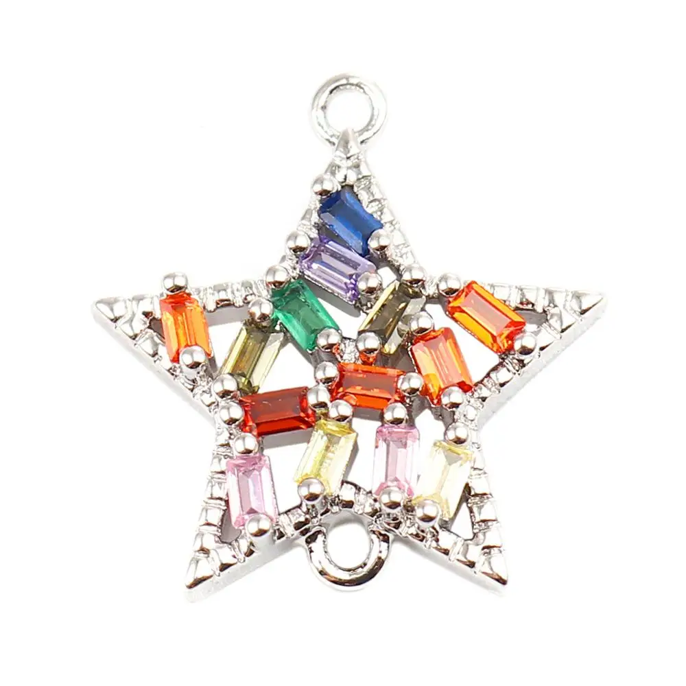 8Seasons Copper Connectors Pentagram Star Alloy Metal Multicolor Rhinestone DIY Jewelry Earrings Women Gift 20mm x 18mm, 1Piece
8Seasons Copper Connectors Pentagram Star Alloy Metal Multicolor Rhinestone DIY Jewelry Earrings Women Gift 20mm x 18mm, 1Piece