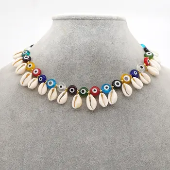 Natural Shell Eye Stainless Steel Necklace Clavicle Chain Beach Style Jewelry for Women
Natural Shell Eye Stainless Steel Necklace Clavicle Chain Beach Style Jewelry for Women