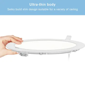 24W Super Bright Ultra-thin LED Panel Light Ceiling Lamps Recessed Light Fixture Kit with LED Driver 275mm Open Hole Round
24W Super Bright Ultra-thin LED Panel Light Ceiling Lamps Recessed Light Fixture Kit with LED Driver 275mm Open Hole Round