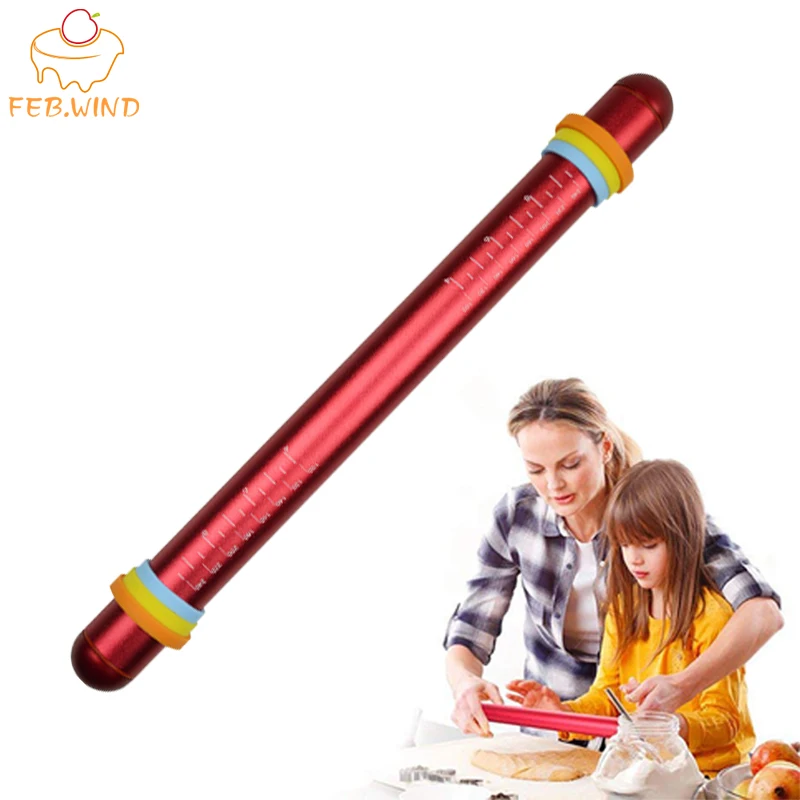 Adjustable Measuring Fondant Rolling Pin Dough Temperature Control Pizza Dough Rolling Pin Rings/Guides Dough Roller Cookie 665
Adjustable Measuring Fondant Rolling Pin Dough Temperature Control Pizza Dough Rolling Pin Rings/Guides Dough Roller Cookie 665
