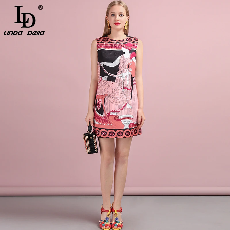 LD LINDA DELLA 2019 Autumn Women Dress Runway Fashion Designer Sleeveless Gorgeous Crystal Printed Elegant Slim Jacquard Dresses
LD LINDA DELLA 2019 Autumn Women Dress Runway Fashion Designer Sleeveless Gorgeous Crystal Printed Elegant Slim Jacquard Dresses