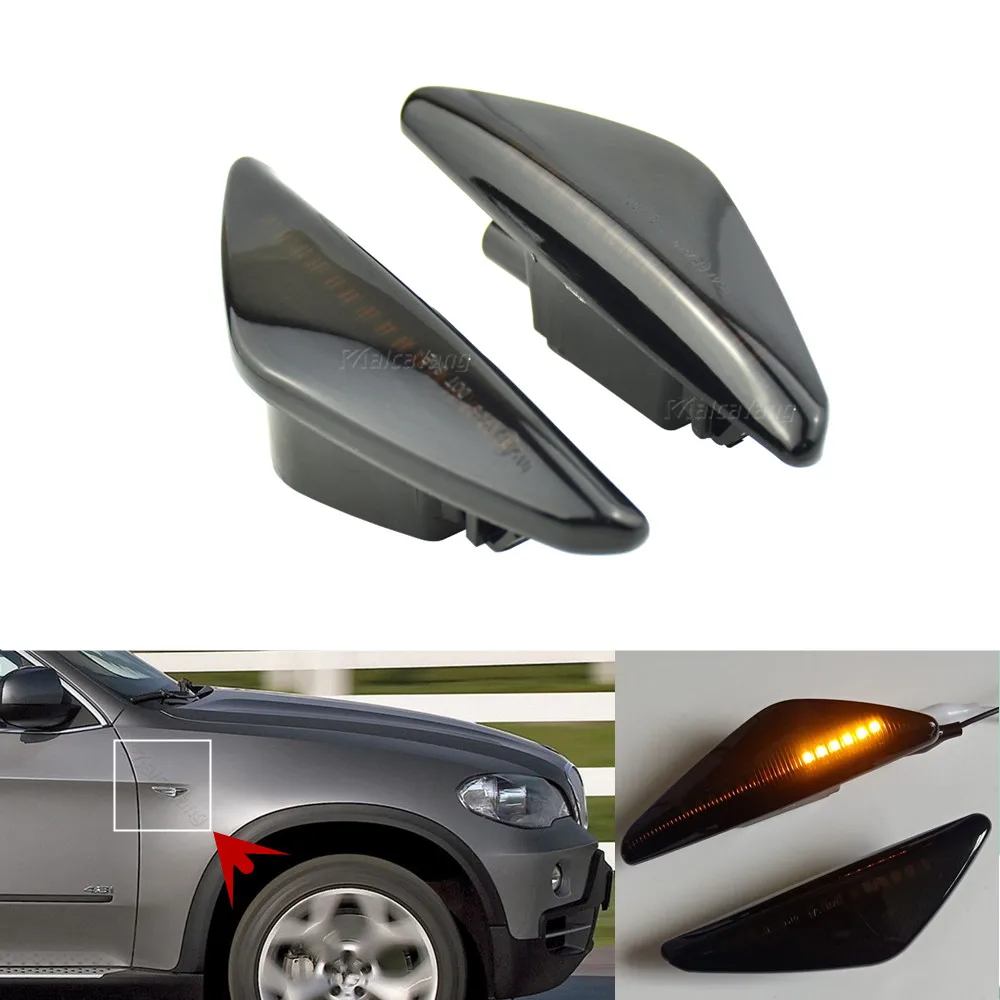 2 pieces LED Dynamic Sequential Side Marker Light Flowing Turn Signal Indicator For BMW X3 F25 X5 E70 X6 E71 ActiveHybrid X6 E72
2 pieces LED Dynamic Sequential Side Marker Light Flowing Turn Signal Indicator For BMW X3 F25 X5 E70 X6 E71 ActiveHybrid X6 E72