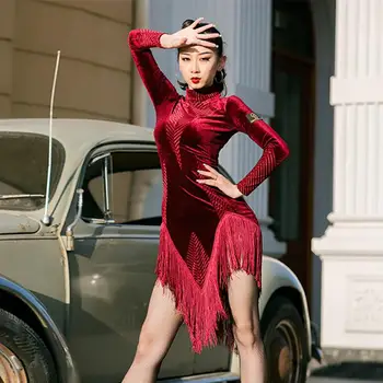 Women Sexy Latin Dance Dress Tango Salsa Samba Rumba Cha Cha Fringe Practice Performance Costume
Women Sexy Latin Dance Dress Tango Salsa Samba Rumba Cha Cha Fringe Practice Performance Costume