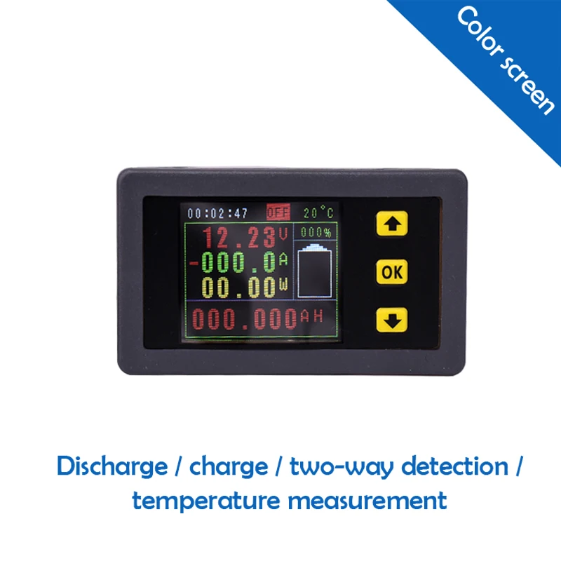 DC High Power Multifunctional Dual Display Voltage and Current Meter 100A / 200A / 300A / 500A Battery Capacity Meter High Power
DC High Power Multifunctional Dual Display Voltage and Current Meter 100A / 200A / 300A / 500A Battery Capacity Meter High Power
