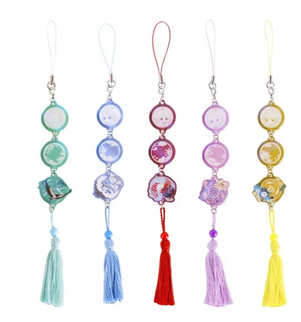 

Anime Grandmaster of Demonic Cultivation MDZS Wei Wuxian Lan Wangji Acrylic Laser Tassel Keychain Bag Pendant Keyring Cosplay