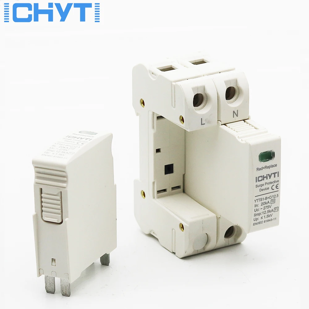Surge Protector SPD AC 2P 275V Type 1+2 12.5KA Surge Protection T1+T2 Surge Arrester din rail Surge Protective Device
Surge Protector SPD AC 2P 275V Type 1+2 12.5KA Surge Protection T1+T2 Surge Arrester din rail Surge Protective Device