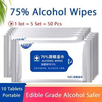 Brand 1 Lot = 5 Set = 50 Pcs 75% Disinfection Alcohol Wpes One-Time Anti-Virus Disinfection Wipes Antiseptic Skin Cleaning Care
Brand 1 Lot = 5 Set = 50 Pcs 75% Disinfection Alcohol Wpes One-Time Anti-Virus Disinfection Wipes Antiseptic Skin Cleaning Care