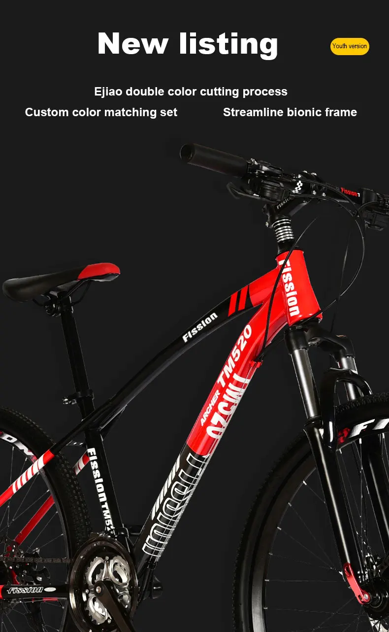 Clearance Mountain Bike 24/26 Inch Speed Double Disc Brakes Shock Absorber Student Adult Off-road Bicycle Men And Women 0