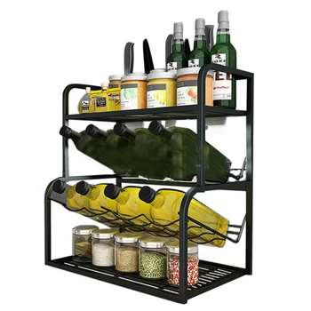 Stainless Steel Kitchen Seasoning Storage Stand Spice Jars Organizer Shelf Seasoning Holder Organizer Kitchen Shelf-Black Silver
Stainless Steel Kitchen Seasoning Storage Stand Spice Jars Organizer Shelf Seasoning Holder Organizer Kitchen Shelf-Black Silver