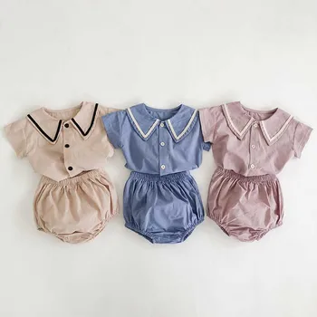 Newborn Baby Clothes College Style Short-sleeved Top + Bread Pants 2PCS Outfits Set Baby Girls Boys Summer Clothing Infant Set
Newborn Baby Clothes College Style Short-sleeved Top + Bread Pants 2PCS Outfits Set Baby Girls Boys Summer Clothing Infant Set