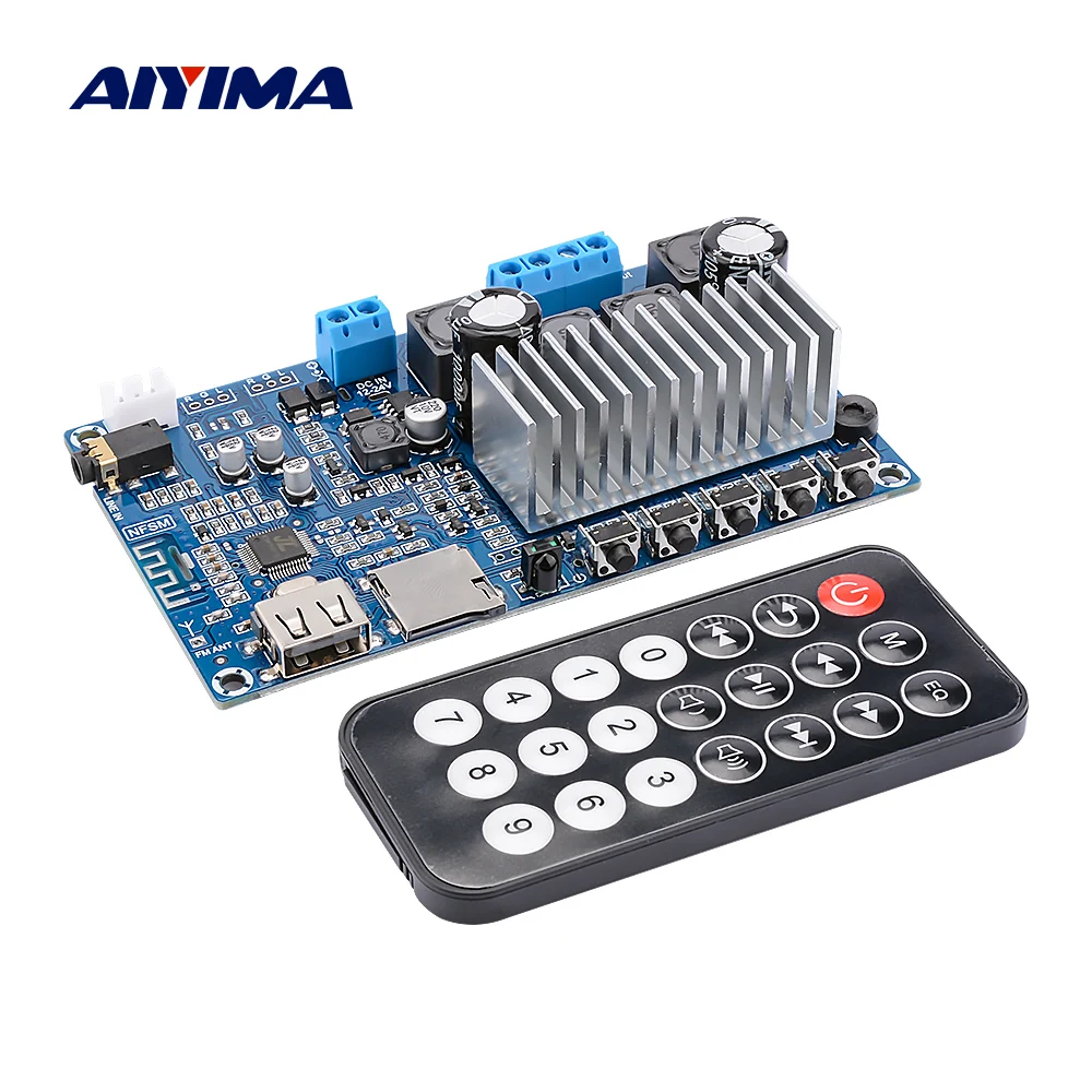 Плата усилителя мощности AIYIMA TPA3116 Bluetooth 5 0 50 Вт x2 стерео 2 каналов цифровые аудио