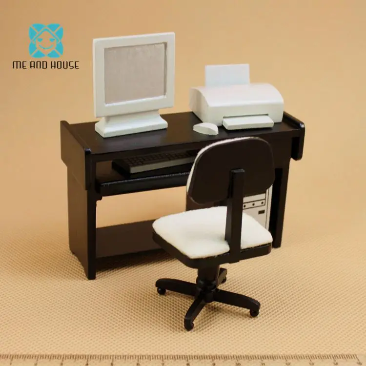 12 Points Baby for Dollhouse Play House Model Accessories Black And White Computer Table Swivel Chair Case
12 Points Baby for Dollhouse Play House Model Accessories Black And White Computer Table Swivel Chair Case