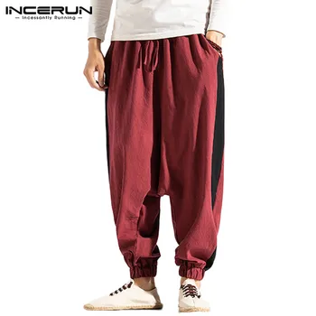 INCERUN Men Harem Pants Printed Patchwork Joggers Loose Fashion Elastic Waist Drop-crotch Pants Casual 2020 Cotton Trousers Men
INCERUN Men Harem Pants Printed Patchwork Joggers Loose Fashion Elastic Waist Drop-crotch Pants Casual 2020 Cotton Trousers Men