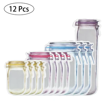 12 Pcs Mason Jar Bags, Zipper Bags, Reusable Food Storage Bags, Airtight Food Saver Bags for Camping and Children
12 Pcs Mason Jar Bags, Zipper Bags, Reusable Food Storage Bags, Airtight Food Saver Bags for Camping and Children