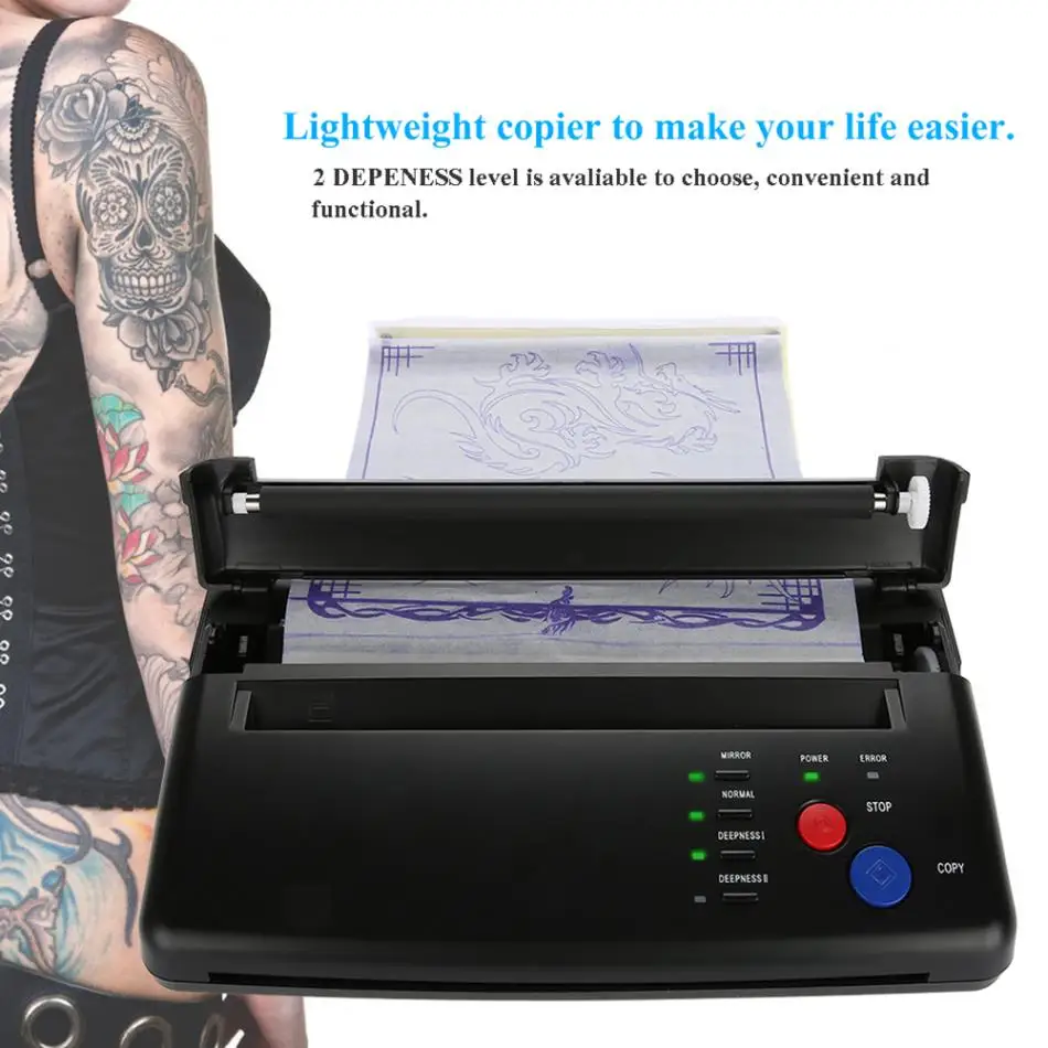 Thermal Transfer Machine Kit Stencil Transfer Copier Printer Thermoprinter for Temporary and Permanent Tattoos
Thermal Transfer Machine Kit Stencil Transfer Copier Printer Thermoprinter for Temporary and Permanent Tattoos