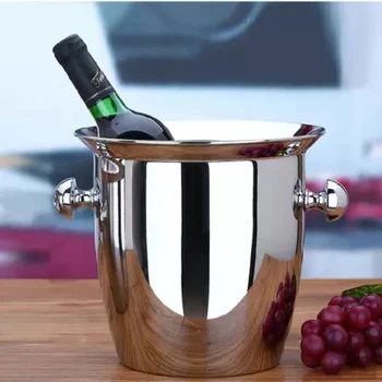304 Stainless Steel Insulation Ice Bucket Beer Cooler Champagne Wine thick Ice Bucket Hotel KTV Home Party Celebration GiftsLA97
304 Stainless Steel Insulation Ice Bucket Beer Cooler Champagne Wine thick Ice Bucket Hotel KTV Home Party Celebration GiftsLA97