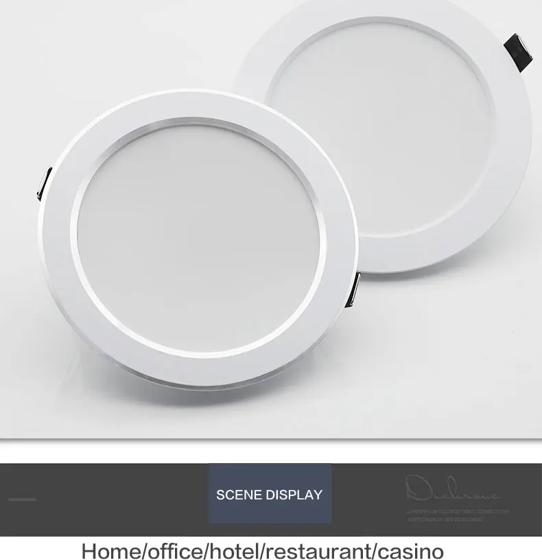 10PCS/lot LED Downlight 7W 9W 12W 15W 18W AC 220V Round Recessed Warm Cold White LED Ceiling Spot Light Down Light For Bathroom