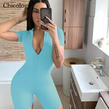 Chicology zipper bodycon sporting playsuit short sleeve women 2020 summer autumn sexy club clothes female streetwear combishort
Chicology zipper bodycon sporting playsuit short sleeve women 2020 summer autumn sexy club clothes female streetwear combishort
