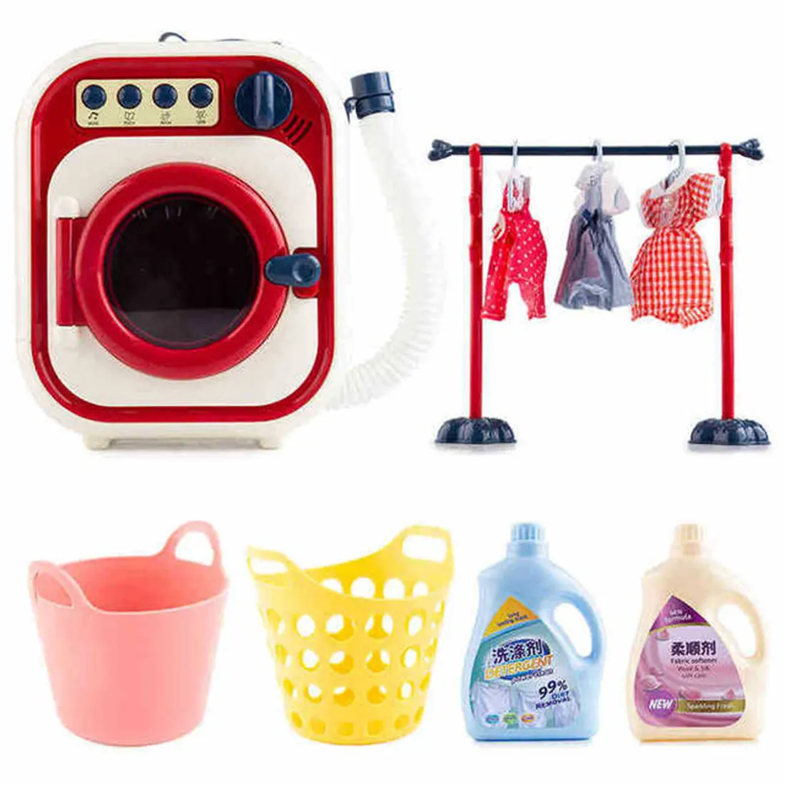 New 12Pcs Children Pretend Play Set Simulation Electric Roller Washing Machine Toy
New 12Pcs Children Pretend Play Set Simulation Electric Roller Washing Machine Toy