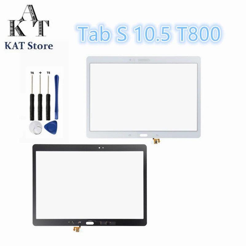 

KAT For Samsung Galaxy Tab S T800 T805 SM-T800 SM-T805 Touch Screen Digitizer Sensor Glass Tablet Adheisve Glass Lens