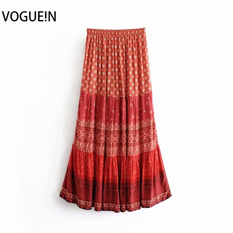 VOGUEIN New Womens Boho Summer Beach Floral Print Elastic Waist Orange Maxi Skirt Wholesale
VOGUEIN New Womens Boho Summer Beach Floral Print Elastic Waist Orange Maxi Skirt Wholesale