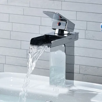 Modern Silver Basin Faucets Waterfall Brass Chrome Faucet Sinks Mixer Tap Cold and Hot Water Tap Bathroom Accessories
Modern Silver Basin Faucets Waterfall Brass Chrome Faucet Sinks Mixer Tap Cold and Hot Water Tap Bathroom Accessories