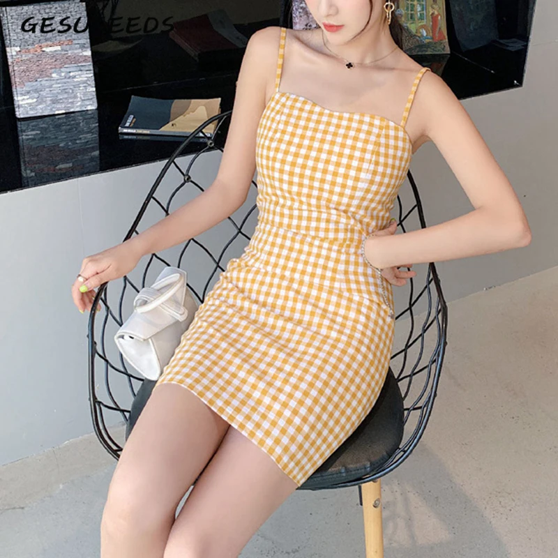White yellow plaid dress summer dress vintage elegant mini dress sexy cami sundress korean beach dresses boho vestidos
White yellow plaid dress summer dress vintage elegant mini dress sexy cami sundress korean beach dresses boho vestidos