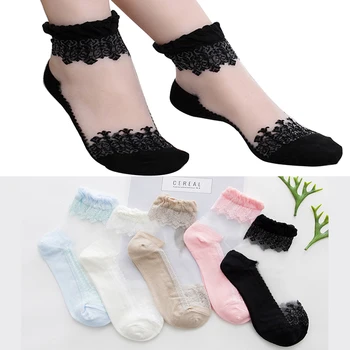 Women Summer Ultrathin Socks Transparent Crystal Lace Socks Elastic Short Girls Socks for Women Ladies Calcetines 10pcs=5pairs
Women Summer Ultrathin Socks Transparent Crystal Lace Socks Elastic Short Girls Socks for Women Ladies Calcetines 10pcs=5pairs