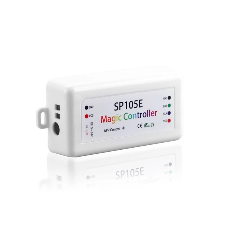 Smart App Bluetooth SP105E IC SPI Controller Dimmer DC 5V-24V 2048 Pixels 16 Million Colors Controller for Dreamcolor LED Strips
Smart App Bluetooth SP105E IC SPI Controller Dimmer DC 5V-24V 2048 Pixels 16 Million Colors Controller for Dreamcolor LED Strips