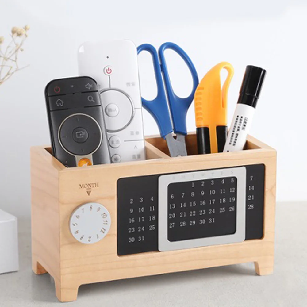 2 Grids Desk Organizer Gift Table Container Pen Pencil Holder Wooden Storage Box with Calendar
2 Grids Desk Organizer Gift Table Container Pen Pencil Holder Wooden Storage Box with Calendar