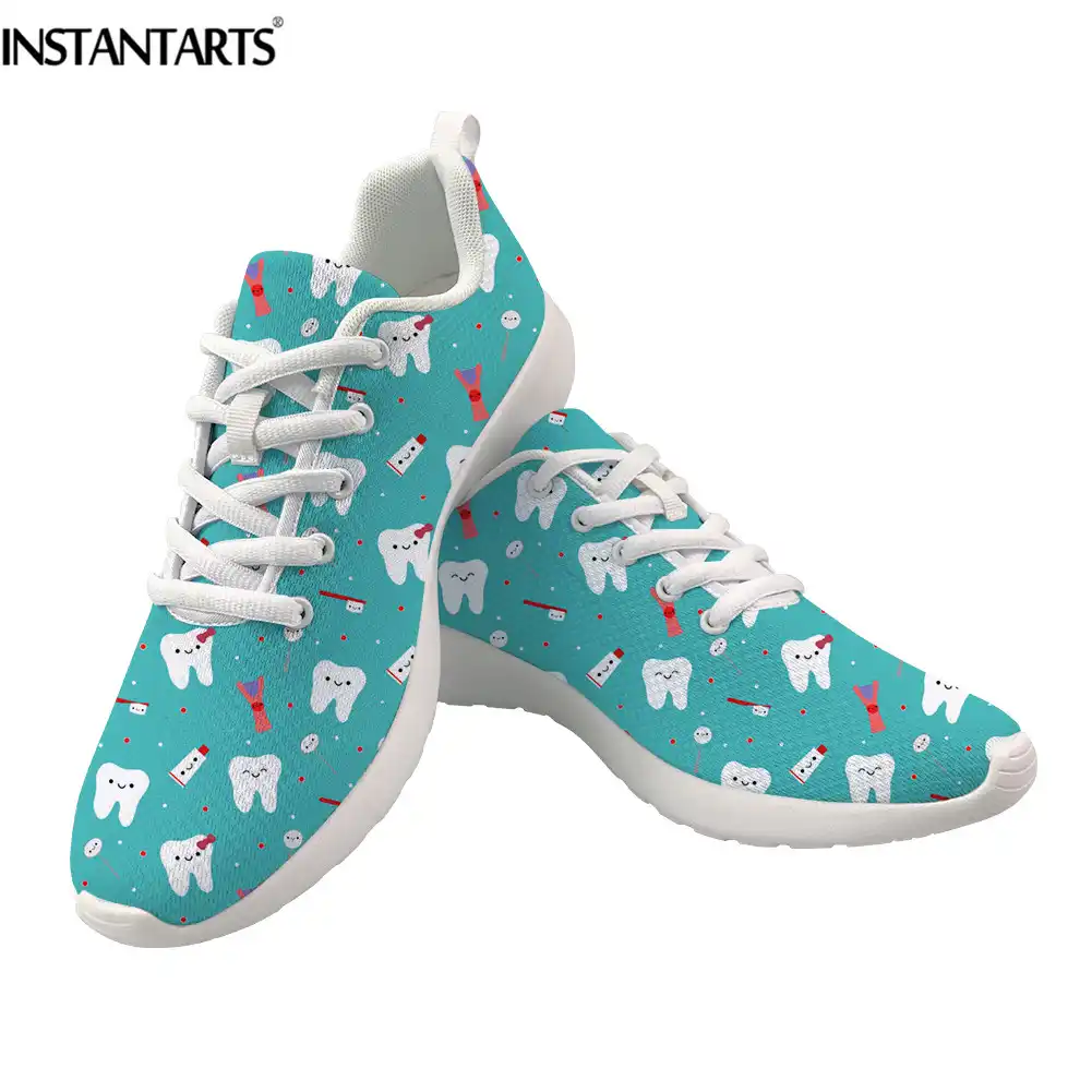 dentist sneakers womens lace up flat shoes tenis feminino cute