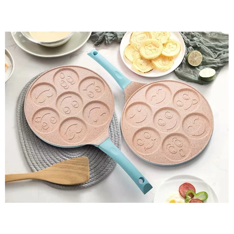 Smile Face Pancake Pan Fun 7 Holes Pancake Omelette Pan Non Stick Coating Pancake Pan Multifunction Breakfast Pot Baking Pan Blu
Smile Face Pancake Pan Fun 7 Holes Pancake Omelette Pan Non Stick Coating Pancake Pan Multifunction Breakfast Pot Baking Pan Blu