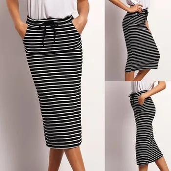 Black Color Stripe Print Skirts Womens Sexy Fashion Hight Waist Pocket Skirt Ropa De Mujer Summer Elastic Skirt Spodnica #20
Black Color Stripe Print Skirts Womens Sexy Fashion Hight Waist Pocket Skirt Ropa De Mujer Summer Elastic Skirt Spodnica #20